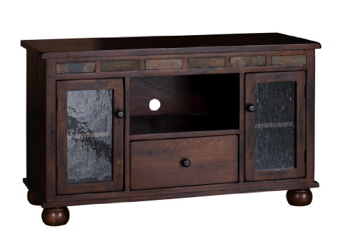 Sunny Designs 3359DO-G Oxford TV Console with Game Drawer, Dark Oak Finish