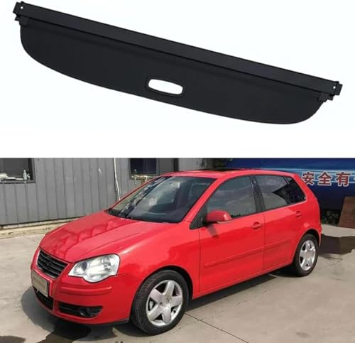 DRYFAL Auto Laderaumabdeckung für VW Polo 2002-2010 Auto Einziehbarer Laderaumabdeckung Kofferraum Schutz Der PrivatsphäRe Cargo Cover