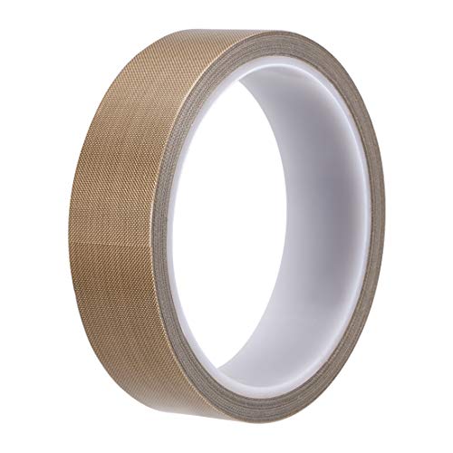 Image of uxcell Heat Resistant Tape - High Temperature Heat Transfer Tape PTFE Film Adhesive Tape 25mm x 10m(33ft)