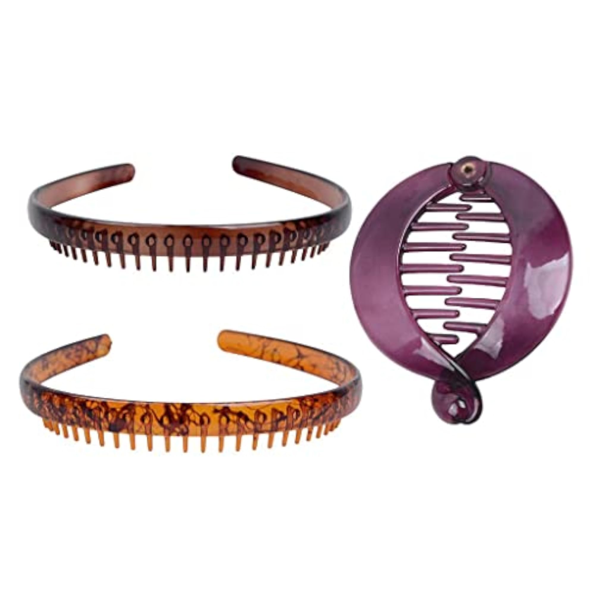 7pc Interlocking Banana Clip Hair Comb Set, Women's Accessories