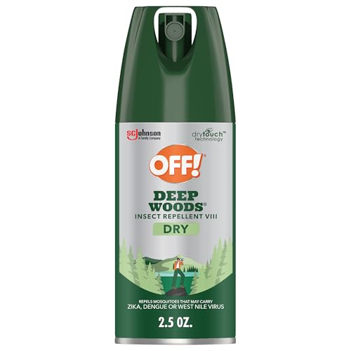 OFF! Deep Woods Travel Size Insect Repellent Aerosol, Dry, Non-Greasy Formula, Bug Spray with Long Lasting Protection from Mosquitoes, 2.5 oz