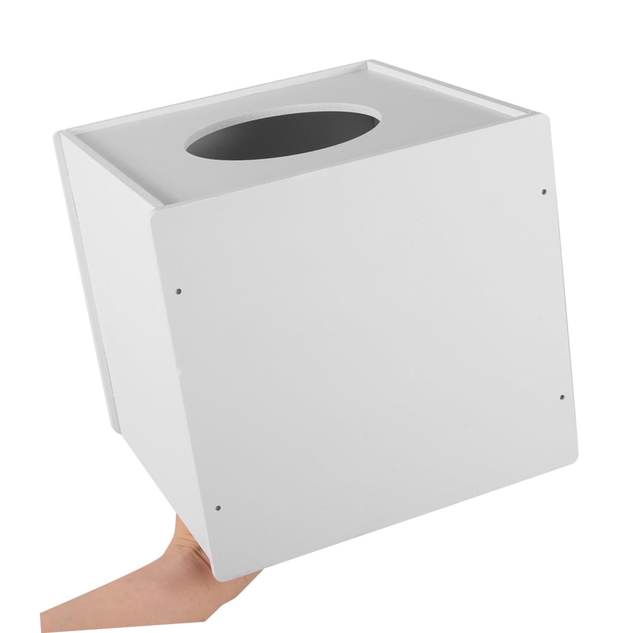 Amosfun Urne de Vote Élégante en PVC et Design Multifonctionnel et Collecte de Billets Boîte à Présents Blanche avec Grosse Capacité de Tombola pour Réunion