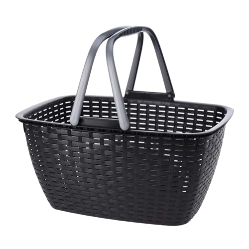 Mojawo Panier à provisions - Panier à linge - Portable - Avec anse - 23 l - 40 x 30 x 21 cm (l x L x H)