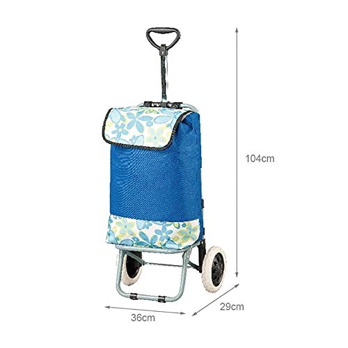 LDBDASA Klappwagen Einkaufswagen Shopping Trolley Tasche Mit Rollenden Schwenkrädern Dienstprogramm Lebensmittelwagen… – Bild 3