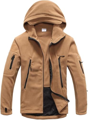 Mens Tactical Hoodies Fall Trendy Fleece Jacket Soft Warm Full Zip Hooded Sweatshirt Outdoor Coats with Pockets2