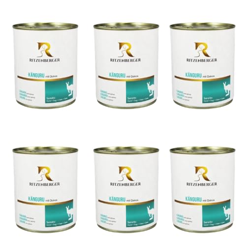 Ritzenberger 6 x Kangur z Komosą Ryżową 800g Edycja Weterynaryjna Mokra Karma dla Psów z Alergią
