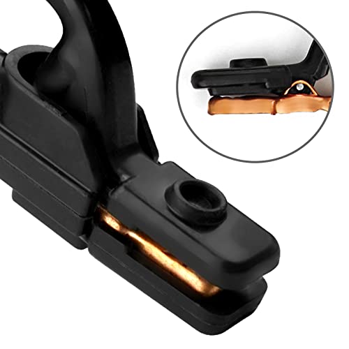 Jacazooy Welding Electrode Holder 4.9Ft Stick Copper Plier Ground Clamp Mma Mini Welding Rod Copper Clamp Tool Accessories With Cable #TOP2