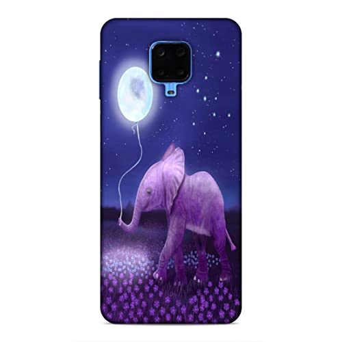 Image of Printed Mobile Back Hard Case Cover for Poco M2 Pro /Xiaomi Redmi Note 10 Lite /Xiaomi Redmi Note 9S | Animal Love, Cute Baby Elephant, Moon Balloon, Night Love -2200
