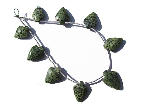Perles de Jaspe zèbre Vert Flèche Facettée Pierre Naturelle AA Perles pour Collier Bijoux en Vrac