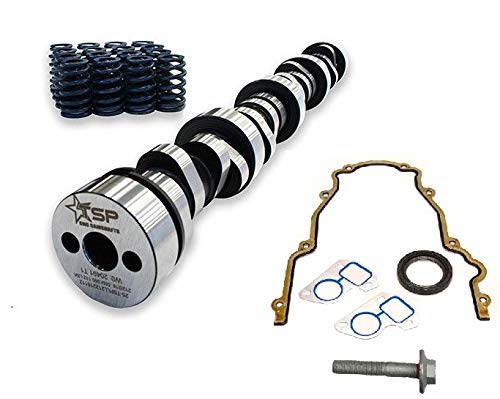 Texas Speed TSP Stage 2 Low Lift Truck Camshaft Includes LS6 Single Beehive Valve Springs,Set of 16 and Gasket Kit (Camshaft, Beehive Springs, Gasket Set)