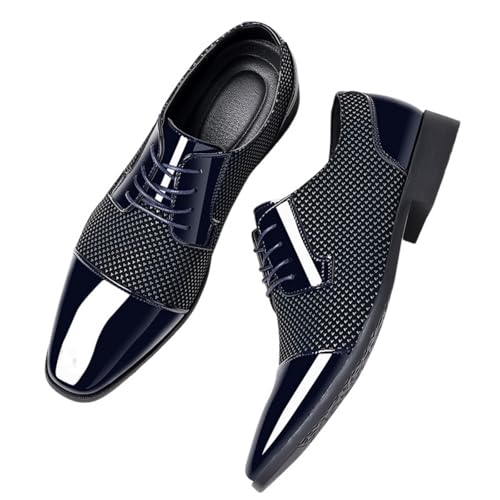 Hixingo Chaussures Habillées Oxford en Cuir pour Homme, Chaussures Ville Homme 38-50 EU Derby Masculin Basse Business en Cuir Confortable Antidérapantes pour...