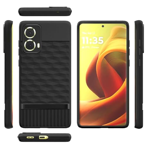 Image of Shockproof Case for Motorola Moto G85 5G | Full Camera Protection | TPU Flexible Back Cover for Motorola Moto G85 5G (Matte Black)