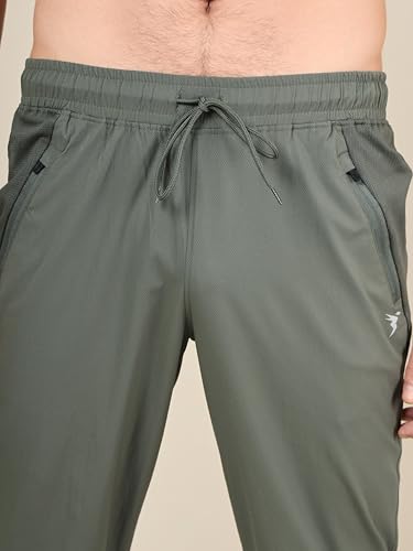 Image of TECHNOSPORT Mens Woven Regular Fit Activewear Joggers for Running, Gym, Sports and Regular Use Stretchable, Colorblock and Antimicrobial