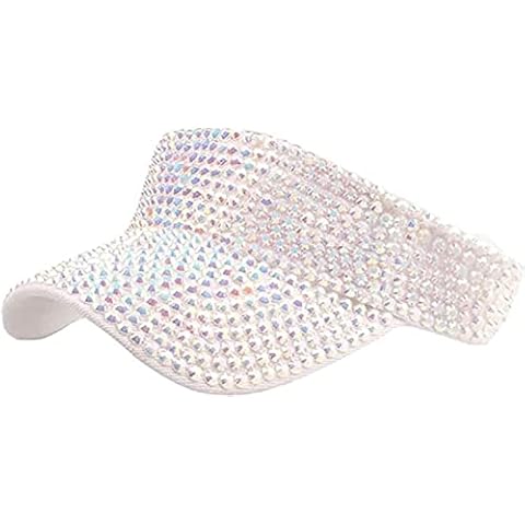 JOYWOD Shiny Rhinestone Tennis Sun Visor Cap Cover
