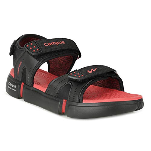 Image of Campus Men's Sd-069 Blk /Red Outdoor Sandals-8 UK (42 EU) (3K-SD-069)