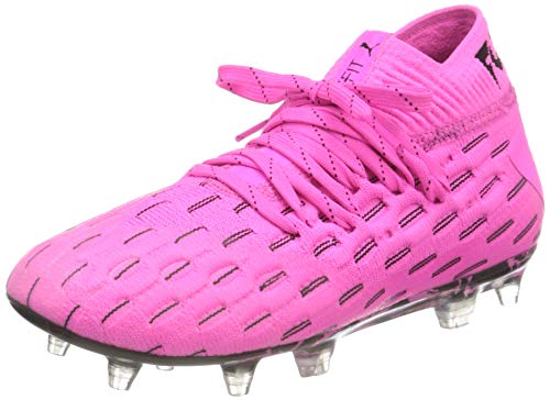 PUMA Future 6.1 Netfit FG/AG JR, Zapatillas de fútbol Unisex niños, Rosa (Luminous Pink Black), 37.5 EU