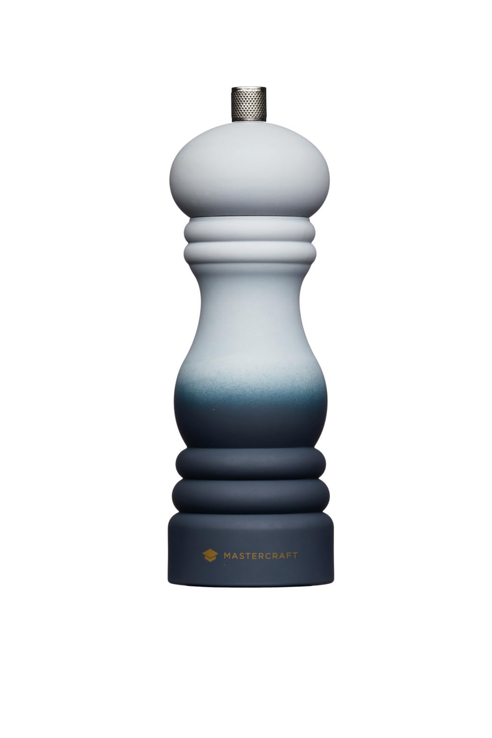 MasterClass Pepper Mill or Salt Grinder with Interchangeable Cap, Plastic, Grey Ombré, 17 cm