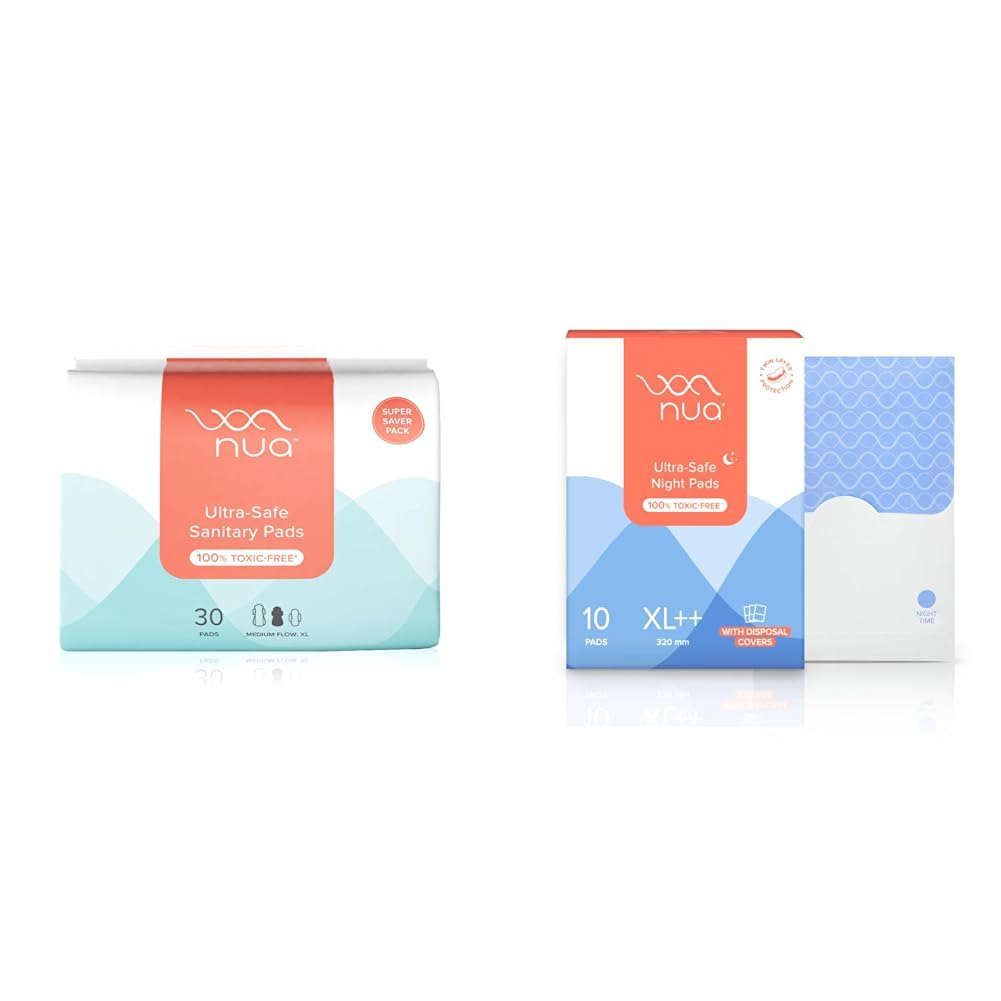 Nua Combo Super Saver (30Xl) + Overnight Pads (Xl++),Pack Of 40