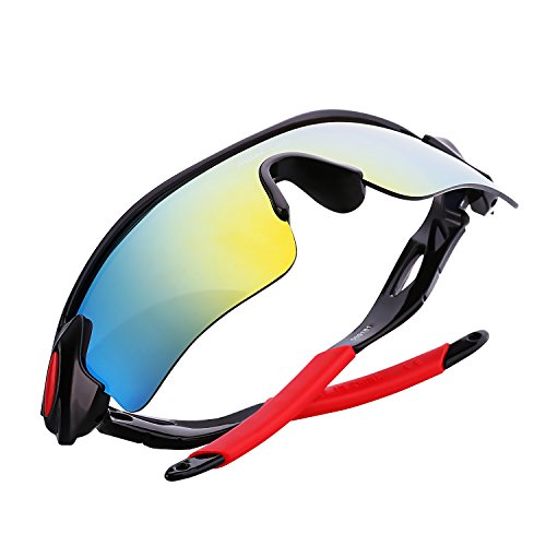 Polarized Sports Sunglasses, MiluoTech Sunglasses for Men Women Cycling Riding Running Baseball