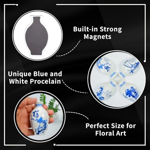 Imanes decorativos de cerámica para flores con forma de diamante miniatura 4