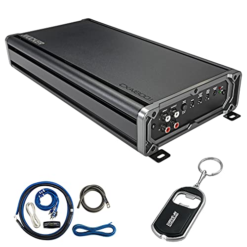 Kicker CX Series 46CXA18001T Mono Subwoofer Amplifier and 46CK4 Amp Wiring Kit and DIAS Keychain