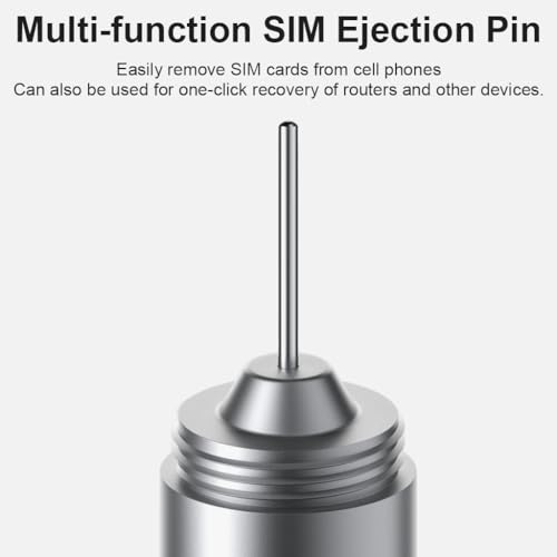 Image of ZORBES 2-in-1 SIM Ejector Pin & Cleaning Brush Tool for Smartphones, Earbud Earphone, Keychain Attachment, Dual Head Design with Cap, Portable SIM Card Removal and Dust Cleaning Tool