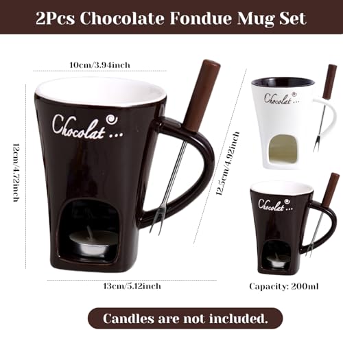 Tasse à fondue au chocolat en céramique, le cadeau de mariage idéal