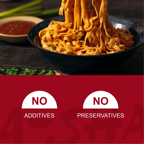 Asha Healthy Ramen Noodles With Chili Sauce, Vegetarian Chili Ramen Noodles, Spicy Mala Ramen, Wavy And Wide Hakka Noodles, 1 Bag, 5 Servings #TOP2