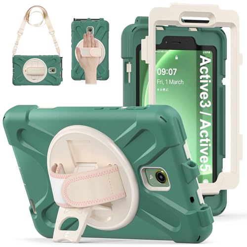 Coque Samsung Galaxy Tab Active5 8" SM-X300 antichoc avec porte-stylo et bandoulière amovible