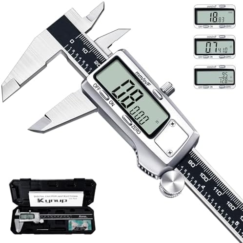 Kynup Digital Caliper, Caliper Measuring Tool, Micrometer, Full Turn Off