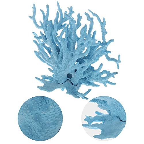 Image of VOCOSTE Coral Reef Decor, Mini Faux Coral Decor for Aquarium Decorations, Blue, 6.3 inchx5.31 inch