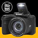 KODAK PIXPRO AZ405-BK 20MP Digital Camera 40X Optical Zoom 24mm Wide Angle Lens Optical Image Stabilization 1080P Full HD Video 3" LCD Vlogging Camera (Black) - Image 5
