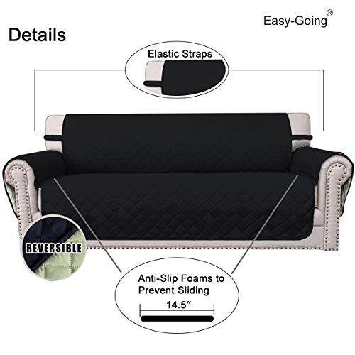 image for Easy-Going Reversible Couch Cover for 3 Cushion Couch Sofa Cover for D