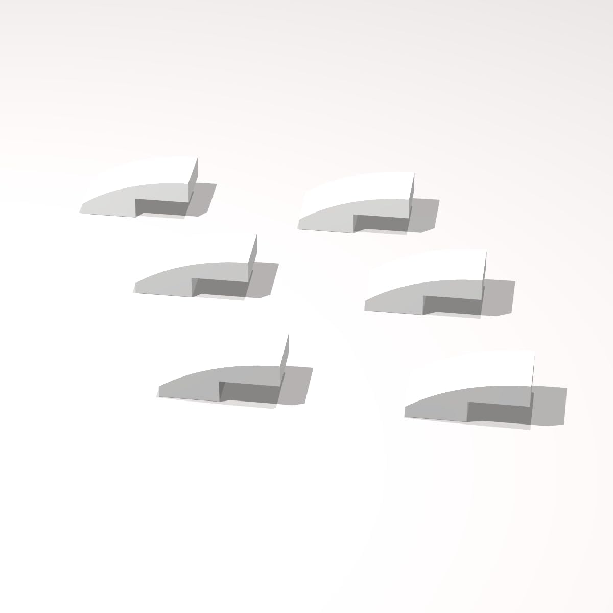 260 Piece Classic Building Slope Bulk, Curved 3x2, Compatible with Lego Parts and Pieces: (Color:White)