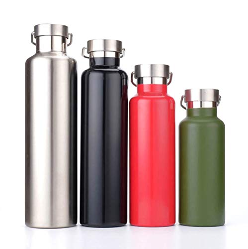 Borraccia in acciaio inox per mantenere i liquidi caldi o freddi, doppia parete sottovuoto isolante Leak Proof, per campeggio Runner Beach picnic viaggio lavoro Sport tazza da caffè, verde, 500 ml