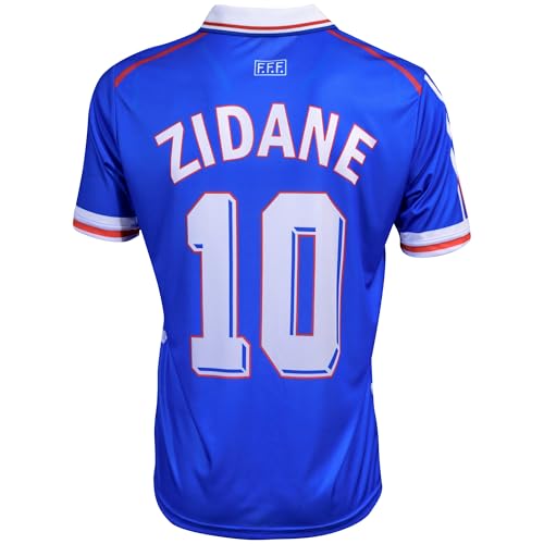 Heim Trikot Frankreich Zidane #10 Nostalgische Trikots Football Fußball Trikot Erwachsenengrößen(S Zidane)