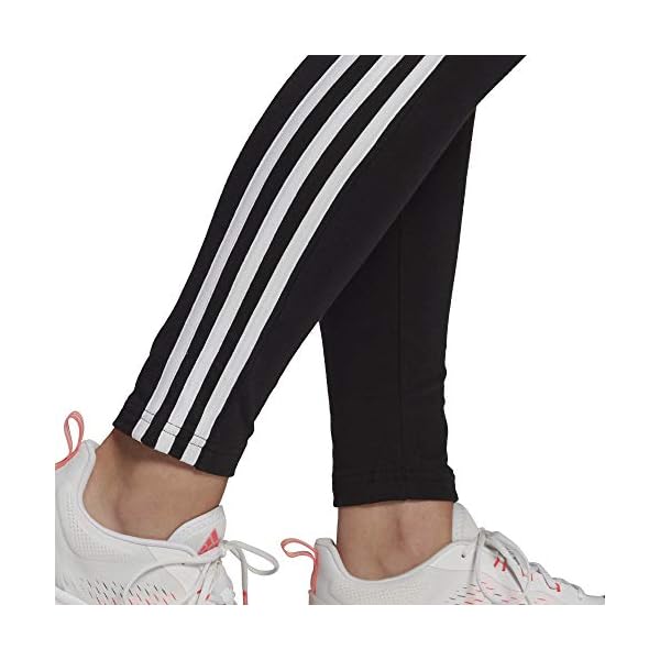 adidas Women's Essentials 3-stripes Leggings, Black/White, X-Large