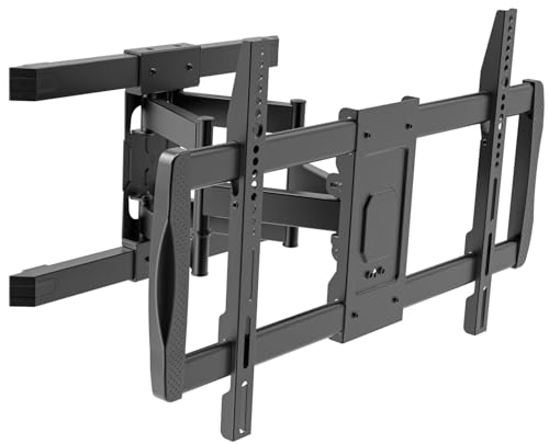 TECHLY mounting kit - full-motion dual arm - for curved / flat panel - black - Max 60 kg - recommended for 75"