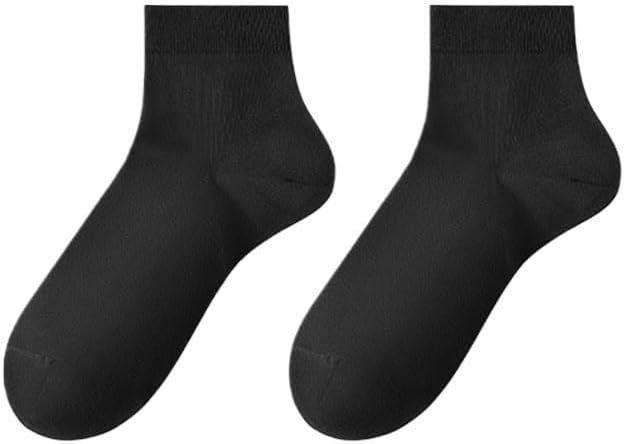 2 Pairs of Hand Sewn Cotton Socks for Men's Mid Length