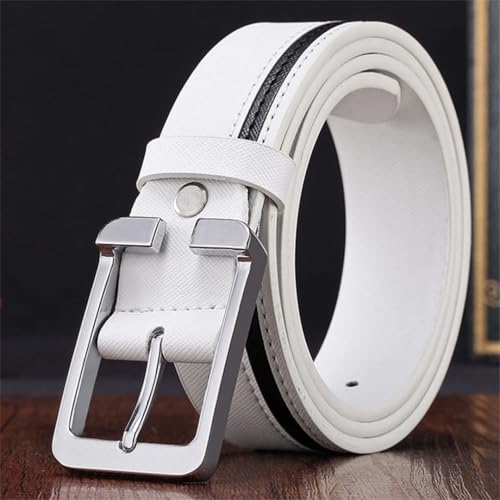 Men’S 3.3Cm Split Leather Pin Buckle Casual Belt Luxury Patchwork Strap For Everyday Wear With Jeans2