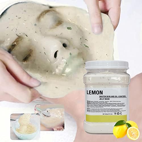 Jelly Mask Powder for Facials Skin Care, Natural Lemon Gel Face Mask Keep skin hydrated, Jelly Face Mask Peel Off, Moisturizing, Brightening & Hydrating Jelly Face Masks, DIY SPA Rubber Mask Powder for Wrinkles & Acne 23 Fl Oz (Lemon)