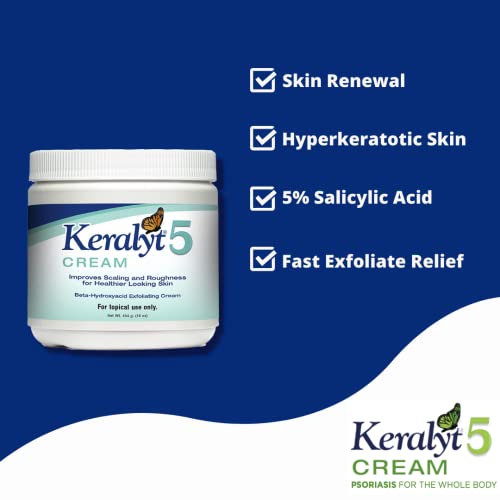 5% Salicylic Acid Psoriasis Cream - Full Body Exfoliating Lotion for Itchy, Red, Dry, Rough, and Flaky Skin Relief