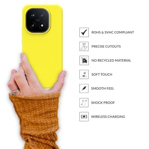 Image of SPRIG Compatible with IQOO 15 5G SilkTone Back Cover Drop Tested Shock Proof Silicone Mobile Case for Men, Women, Boys and Girls with Camera Protection (Shining Yellow)