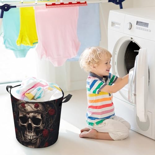 Panier à linge pliable tête de mort pour optimiser votre buanderie