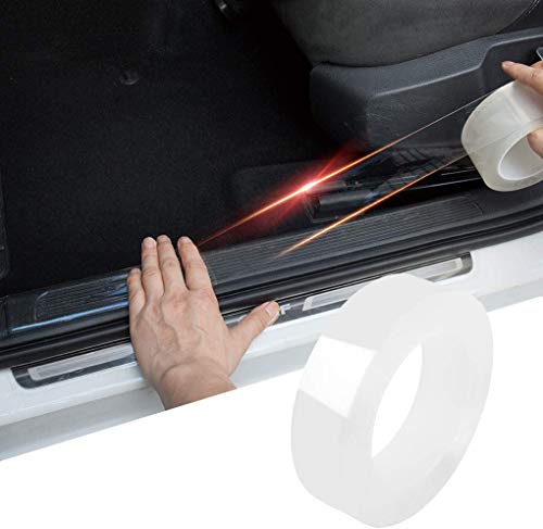 Automaze Car Door Universal Edge Guard Clear Door Sill & Trim Protector, Vinyl Protection Film/Tape, Fit for Most Cars (Transparent, 5cm X 16Ft)