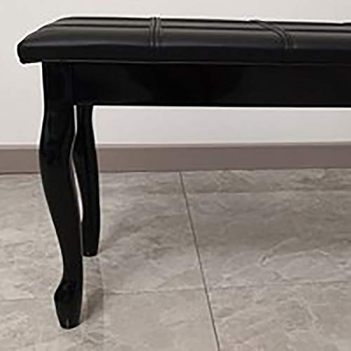 Banc de piano tabouret en cuir taille duo robuste avec rangement