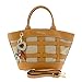 PEPE MOLL Bolso mano tipo cesta camel con lino beige Talla: U Color: CAMEL