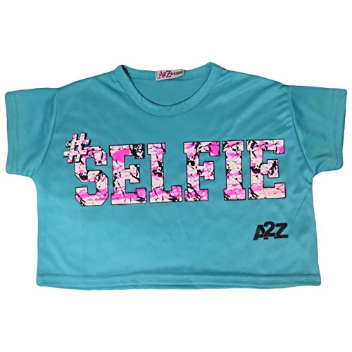 Image of A2Z 4 Kids Girls Love Crop Top T-Shirt And Splash Fashion Leggings Girls Pants Kids Outfit Sets Age 5-14 Years