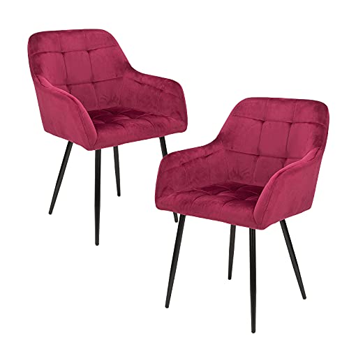 Perfur Casa Sillas De Comedor Silla Sillas Comedor Sillas Sillas Cocina Silla Comedor Juego De 2 Sillas De Comedor De Terciopelo Tapizadas, Nordica Silla Cocina-Color Vino Tinto Perfur Casa Sillas De Comedor Silla Sillas Comedor Sillas Sillas Cocina Silla Comedor Juego De 2 Sillas De Comedor De Terciopelo Tapizadas, Nordica Silla Cocina-Color Vino Tinto