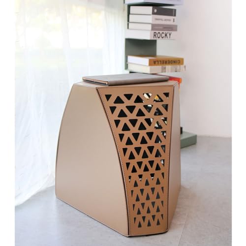Petit repose-pieds ottoman moderne en cuir dur pour salon
